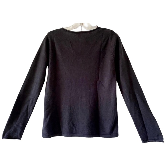 NWT Motherhood Maternity Womens Black Long Sleeve V-Neck Maternity Sweater Small - Picture 2 of 9